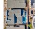 Aerial view of the home featuring a pool, patio, and landscaped backyard at 3004 Barrett Springs Ave, Henderson, NV 89044