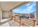 This patio has wood railings with gorgeous views at 3004 Barrett Springs Ave, Henderson, NV 89044