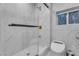 Modern bathroom featuring a walk-in shower with glass door at 4587 Yellow Pine Ave, Mount Charleston, NV 89124