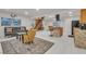 Open living area with stone accents, modern furniture, and natural light at 4587 Yellow Pine Ave, Mount Charleston, NV 89124