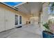 Covered patio with ceiling fans and backyard access at 6870 Laronda Ln, Las Vegas, NV 89156