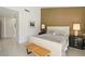 This bright bedroom has neutral decor, modern design, and great natural light at 7315 Mission Hills Dr, Las Vegas, NV 89113