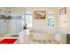 Bathroom features a large soaking tub and glass-enclosed shower with mosaic accents at 7682 Calm Passage Ct, Las Vegas, NV 89139