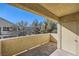 A private balcony with a storage closet offers serene outdoor space and neighborhood views at 1411 Linnbaker Ln # 202, Las Vegas, NV 89110