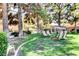 Enjoy the outdoors with these community swings and seating surrounded by mature trees and greenery at 2851 S Valley View Blvd # 1079, Las Vegas, NV 89102