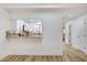 Kitchen with a breakfast bar, white cabinets, granite counters and modern appliances at 2851 S Valley View Blvd # 1079, Las Vegas, NV 89102