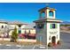 Quaint winery featuring a tower entrance, adjacent outdoor patio, and desert landscaping at 3780 E Kellogg Rd, Pahrump, NV 89061