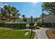 View of the community pool surrounded by lush landscaping and well-maintained grounds at 4861 S Torrey Pines Dr # 201, Las Vegas, NV 89103
