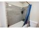 Bathroom features a shower with granite enclosure and a toilet at 2606 S Durango Dr # 152, Las Vegas, NV 89117