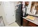 Kitchen featuring updated stainless steel refrigerator with granite countertops at 2606 S Durango Dr # 152, Las Vegas, NV 89117