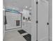 Bathroom offering a shower room with black accents and white cabinets at 2699 Chance Canyon St, Henderson, NV 89044