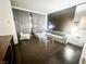Modern seating area with sleek furniture and floor to ceiling windows at 4381 W Flamingo Rd # 2109, Las Vegas, NV 89103