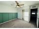 Bedroom featuring a ceiling fan and closet with a bi-fold door at 538 Ylang Pl, Henderson, NV 89015