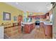 Well-equipped kitchen with a kitchen island and stainless steel appliances at 688 Quiet Stream Ct, Henderson, NV 89052