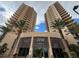 View of modern high-rise condo building, with beautiful landscaping at 8255 Las Vegas Blvd # 711, Las Vegas, NV 89123