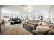 Expansive living room with sofas, bar area, and bright natural light at 841 Glitter Glen Ct, Las Vegas, NV 89123