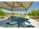 Community picnic pavilion with steel tables and lush green landscaping at 97 Sarabeth St, Las Vegas, NV 89138