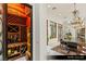 Custom wine cellar with wood racking and climate control system at 9940 Orient Express Ct, Las Vegas, NV 89145