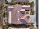 An aerial view of the residence showing the tiled roof, landscaping, and driveway at 1809 Prichard Ave, Henderson, NV 89052