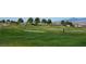 An expansive view of the golf course shows golfers enjoying the sunshine and green fairways, with desert scenery in the background at 4571 S Via Roma Dr, Pahrump, NV 89061