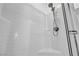 Modern shower with white subway tile and sleek fixtures at 7348 N Decatur Blvd # 5, Las Vegas, NV 89131