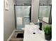 Sleek bathroom boasts a glass-enclosed shower, a toilet, and a modern vanity at 2250 Red Rock St, Las Vegas, NV 89146