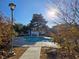 Community pool and mature desert landscaping at 6743 W Charleston Blvd # 4, Las Vegas, NV 89146
