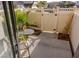 Outdoor patio area with table and chairs enclosed with a fence at 714 Oakmont Ave # 1107, Las Vegas, NV 89109