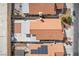 This aerial view showcases the home's tile roof, private backyard, and modern design at 8566 Manalang Rd, Las Vegas, NV 89123