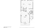 First floorplan view, with kitchen, dining, living rooms and covered balcony at 9835 Fox Estate St, Las Vegas, NV 89141