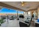 Spacious covered patio offers great outdoor living with ceiling fans and beautiful views at 1700 Brock Ct, Las Vegas, NV 89117