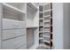 Bright walk-in closet with custom shelving and drawers, maximizing storage efficiency at 1700 Brock Ct, Las Vegas, NV 89117