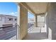 A spacious balcony featuring modern railings, with neighborhood views at 234 Walsh Peak Ave, Henderson, NV 89015