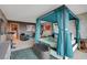 Stylishly decorated bedroom featuring a unique canopy bed and eclectic artwork at 3111 Bel Air Dr # 15D, Las Vegas, NV 89109