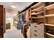 Walk-in closet showcasing shelving and closet organizers at 3111 Bel Air Dr # 15D, Las Vegas, NV 89109