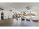On-site gym with treadmills, a punching bag, and floor-to-ceiling windows for outside views at 3111 Bel Air Dr # 15D, Las Vegas, NV 89109