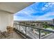 Balcony with an outdoor seating area and views of the Las Vegas skyline at 322 Karen Ave # 2206, Las Vegas, NV 89109