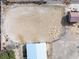 Overhead shot of fenced paddock and neighboring outbuilding at 3581 Ranger Way, Pahrump, NV 89048