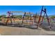 Community park exercise equipment with mountain views in the background at 394 Red Feather Peak Ct, Las Vegas, NV 89138