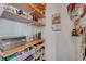 Organized walk-in pantry with shelving and storage baskets for convenient storage solutions at 394 Red Feather Peak Ct, Las Vegas, NV 89138