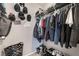 Organized walk-in closet with clothes rack, shelf and shoe rack, maximizing storage space at 3986 Visby Ln, Las Vegas, NV 89119