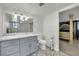 Contemporary bathroom with a modern vanity and toilet at 4414 E Baltimore Ave, Las Vegas, NV 89104