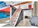 Staircase featuring custom-built railings leads to the second story loft at 4414 E Baltimore Ave, Las Vegas, NV 89104
