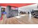 Open floor plan featuring a large living area and kitchen with island at 4414 E Baltimore Ave, Las Vegas, NV 89104