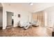 Inviting living room featuring modern furniture, access to patio, and an open layout at 5162 S Jones Blvd # 108, Las Vegas, NV 89118