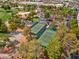 Community tennis courts with well-maintained courts and mature trees at 5305 La Patera Ln, Las Vegas, NV 89149