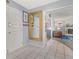 Hallway featuring tile floor and view to the living room at 5350 Topaz St, Las Vegas, NV 89120
