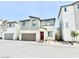 Inviting two-story home with a well-manicured lawn and a decorative wreath on the door at 6840 Sunflower Fields St, North Las Vegas, NV 89086