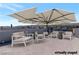 Rooftop patio featuring comfortable lounge seating and shade, perfect for enjoying outdoor living at 8144 Monsoon Bay St, Las Vegas, NV 89113