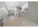 Spacious living room with high ceilings, fireplace and modern finishes at 8904 Saint Pierre Dr, Las Vegas, NV 89134